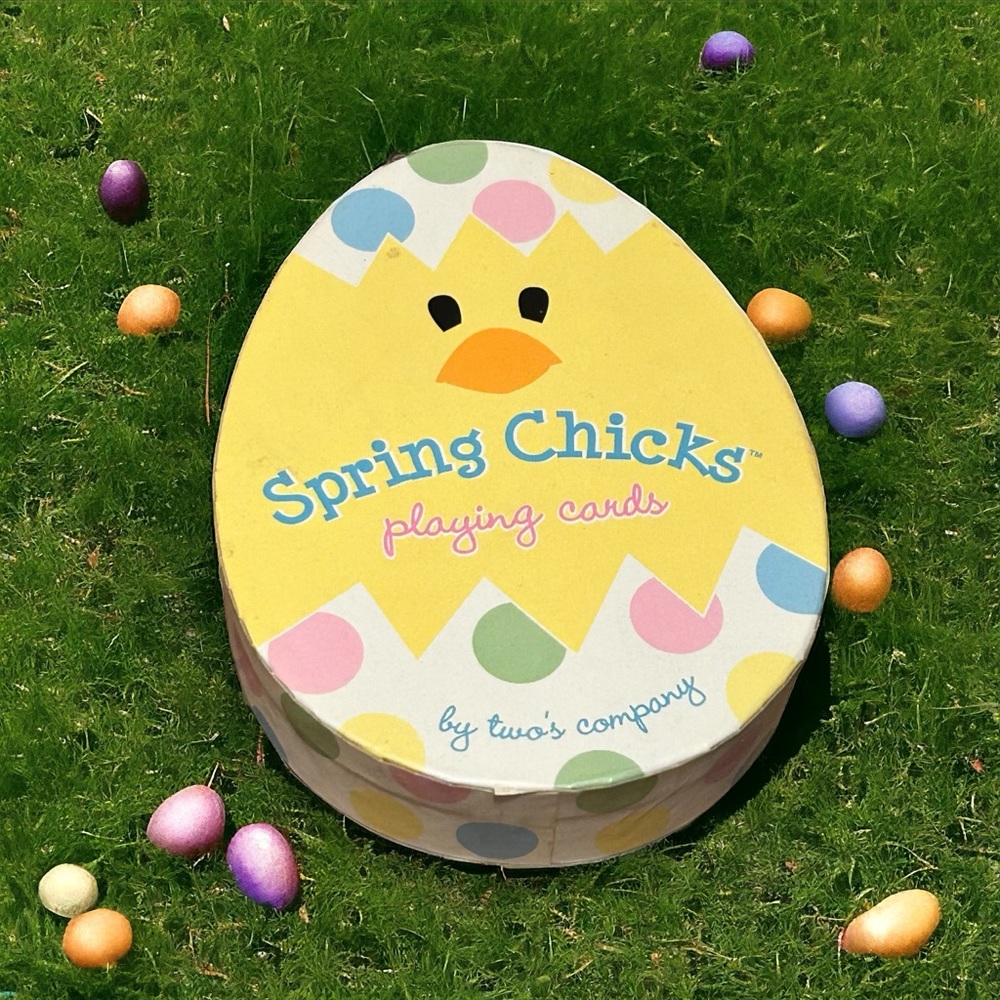 Game Cards Spring Chicks Egg Shaped Playing Deck Easter - Picture 2 of 4